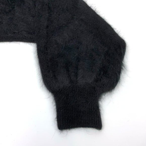 Radzoli by Fully Fashion Mink Fur Accent Angora Rabbit Blend Jacket Sz M - L - Picture 16 of 16